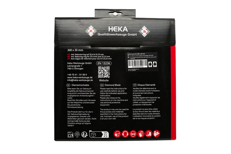 DTS Heka-Concrete, 300 mm, 30 mm inkl. Reduzierring 30 zu 25 & 25 zu 22,2 3