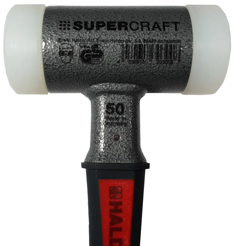 Supercraft-Schonhammer 50mm rückschlagfrei 3-Komponentenstiel weiß 3