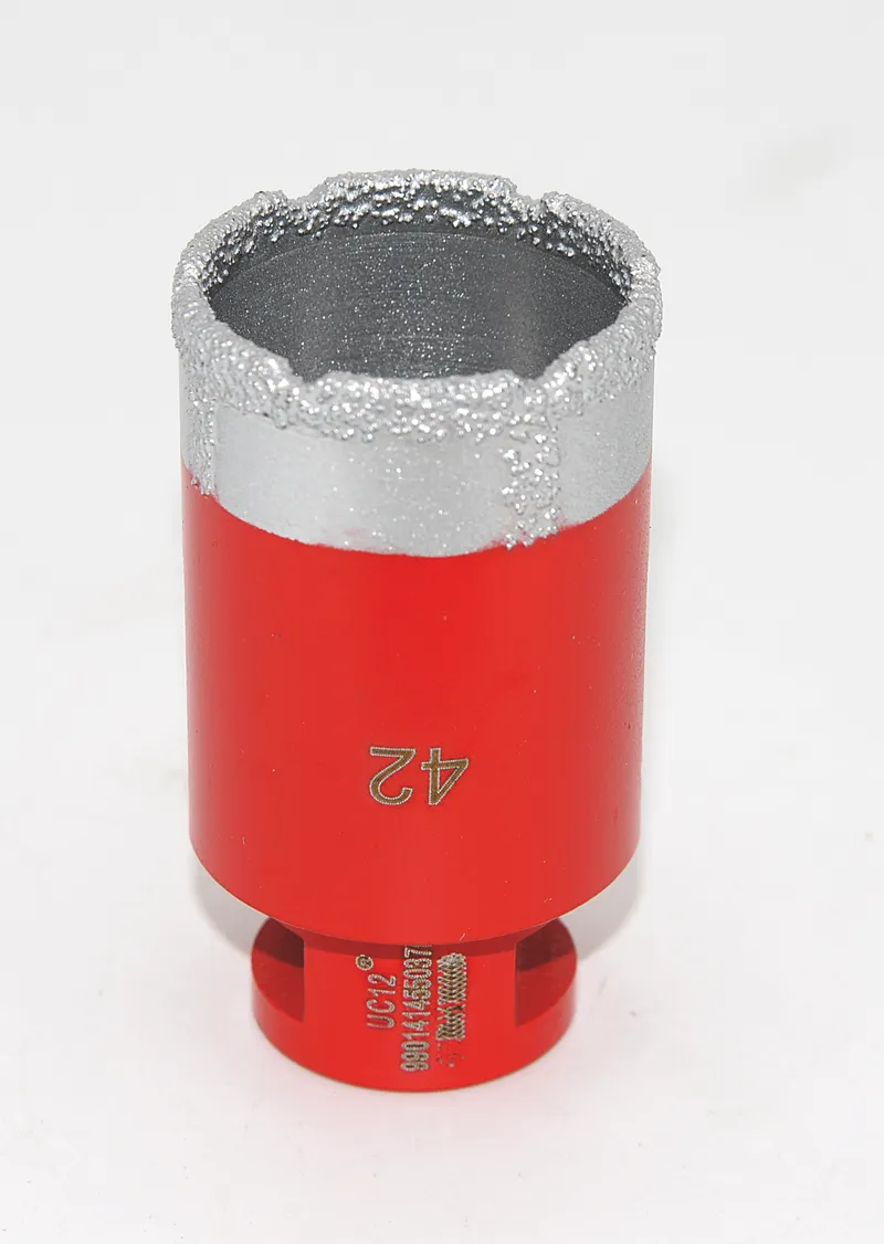 Diamantbohrkrone 42 mm rot metallic M14 Aufnahme 2