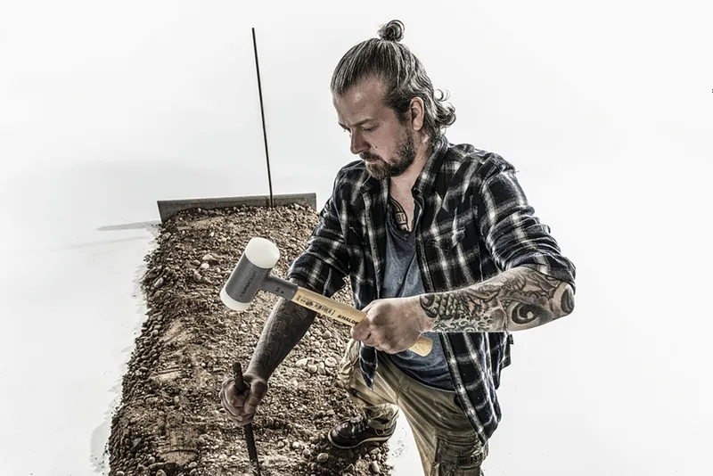 SUPERCRAFT-Schonhammer D=30 mm, mit schwingungsdämpfendem, ergonomisch geformtem und lackiertem Hickorystiel 4