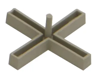 Fliesenkreuz 5,0 x 40 x 5 mm (100 Stk.) mit langem Schenkel und Zapfen 1