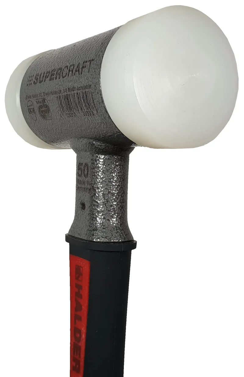 Supercraft-Schonhammer 50mm rückschlagfrei 3-Komponentenstiel weiß 2