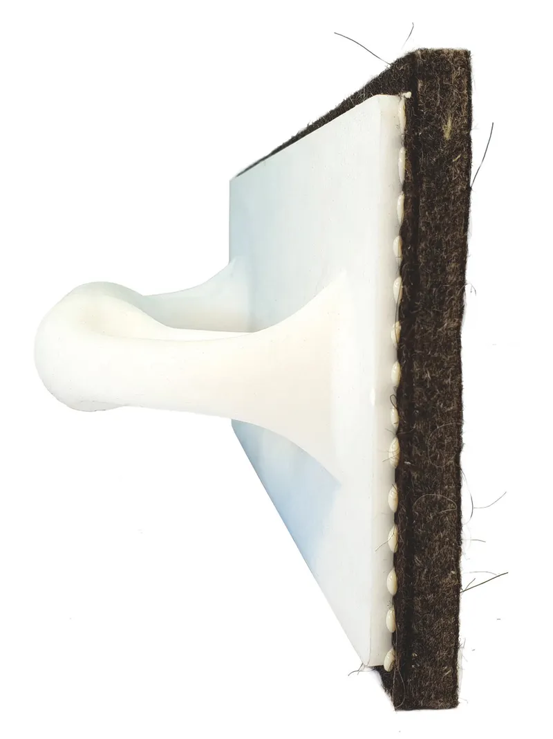 Glättbrett 28x14 cm Filz Kunststoffgriff weiß 1