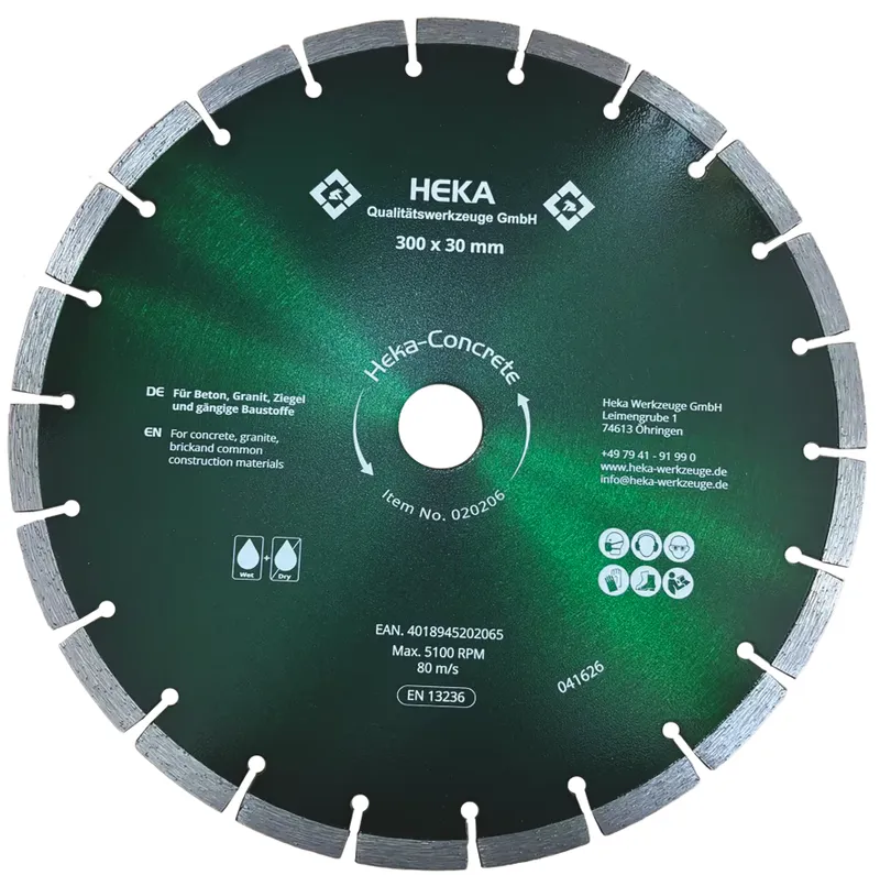 DTS Heka-Concrete, 300 mm, 30 mm inkl. Reduzierring 30 zu 25 & 25 zu 22,2 0