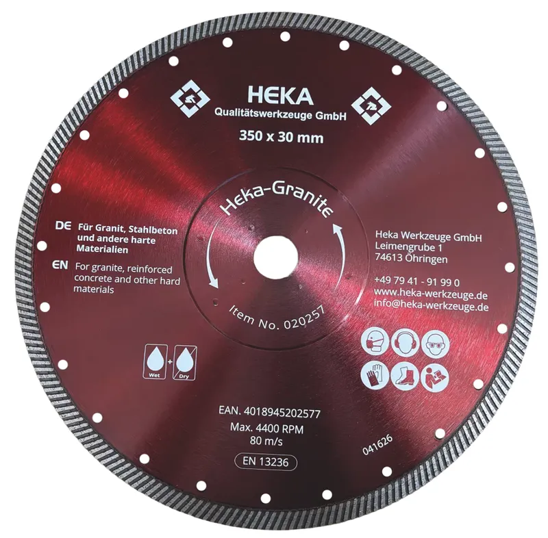 DTS Heka-Granite, 350 mm, 30 mm inkl. Reduzierring 30 zu 25 & 25 zu 22,2 0