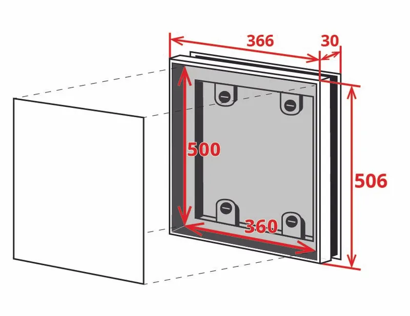 PVC Fliesenrahmen magnetisch weiß 366 x 506 mm 1