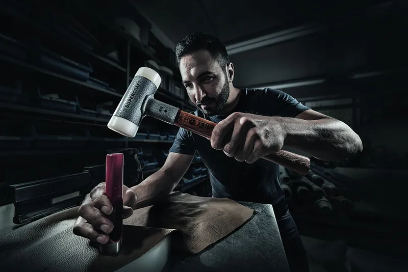 SUPERCRAFT-Schonhammer D=50 mm, mit schwingungsdämpfendem, ergonomisch geformtem und lackiertem Hickorystiel 1
