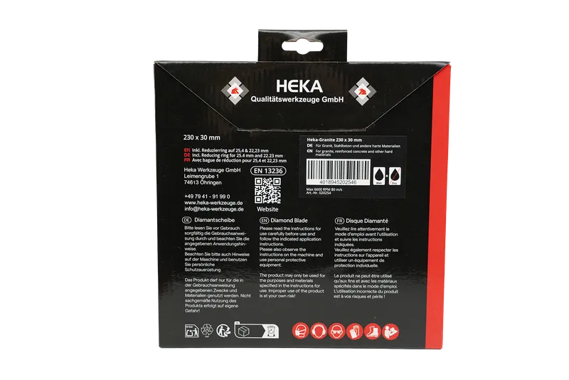DTS Heka-Granite, 230 mm, 30 mm inkl. Reduzierring 30 zu 25 & 25 zu 22,2 3