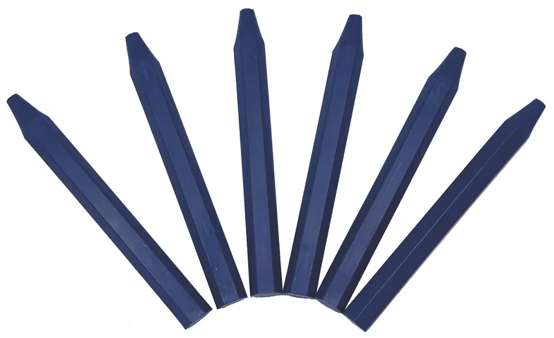 Signierkreide Ø 11 mm/110 mm blau hexagonal ohne Papierummantelung 1