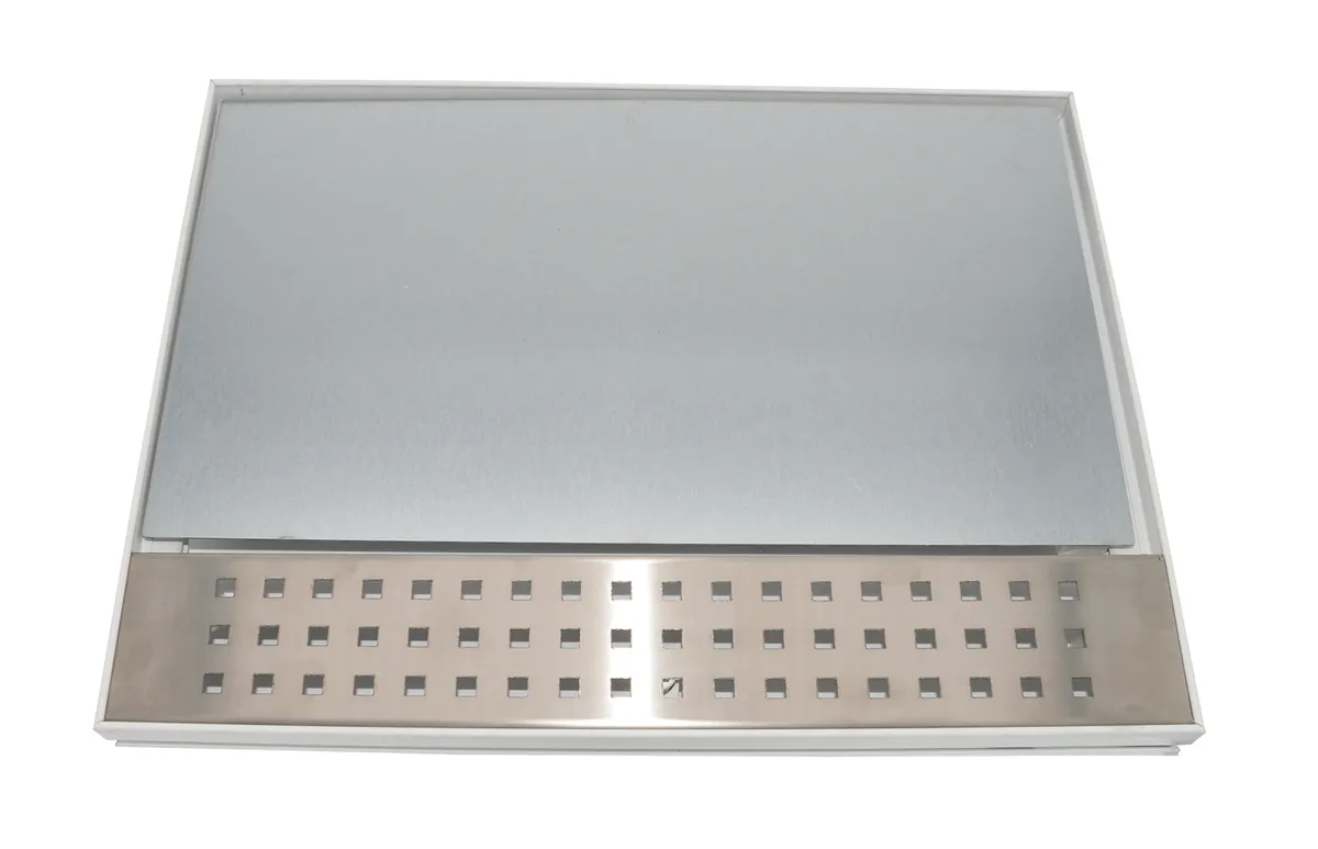 Whirlpoolrahmen PVC grau 409x509 mit 7cm Edelstahl Einlegeblech 0