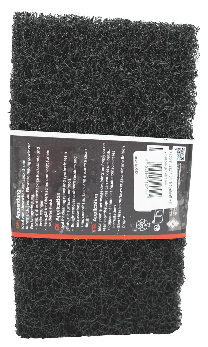 Padbrett 23x11 cm Trägerbrett weiß mit 2 Belägen (schwarz,weiß) 2