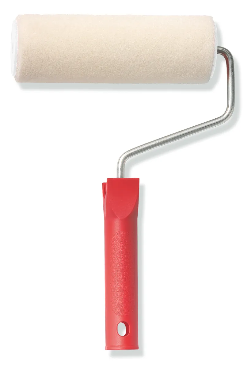 Farbroller 15 cm Velour gewebt beige mit Bügel 0