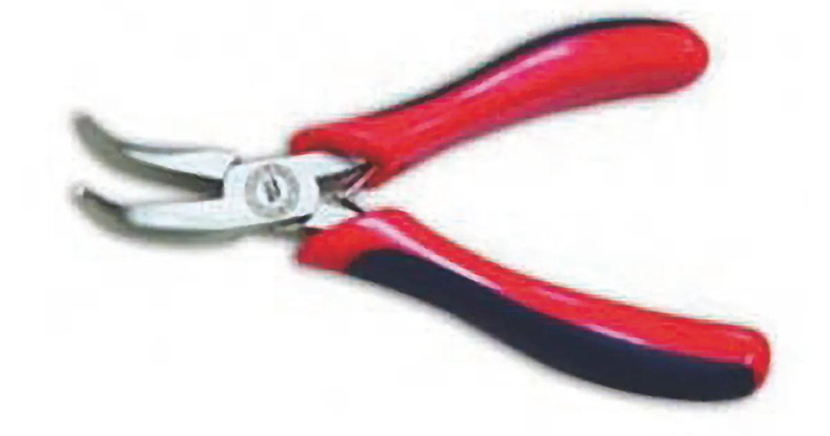Elektronic-Telefonzange 125 mm gebogen Titanchrom Softgriff 0