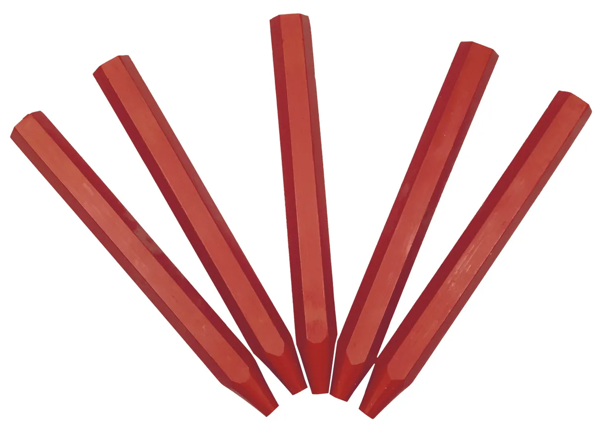 Signierkreide Ø 11 mm/110 mm rot hexagonal ohne Papierummantelung 1