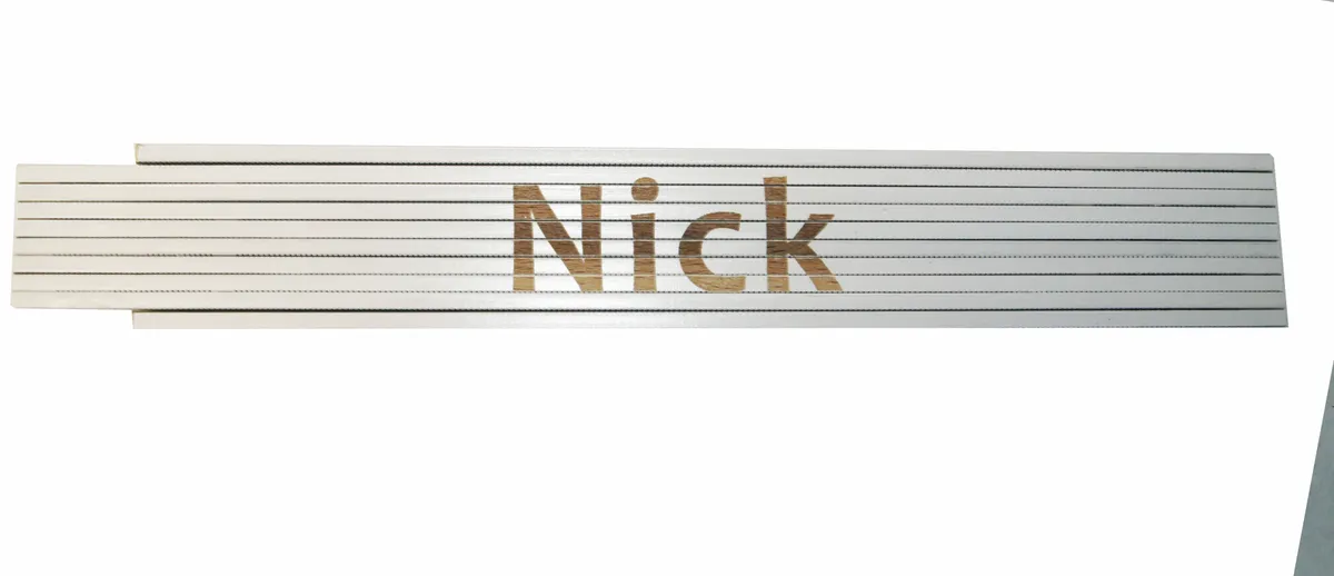 Meterstab weiß Nick 0