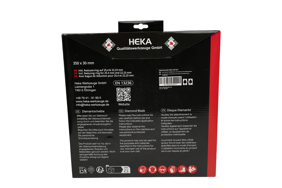 DTS Heka-Granite, 350 mm, 30 mm inkl. Reduzierring 30 zu 25 & 25 zu 22,2 3