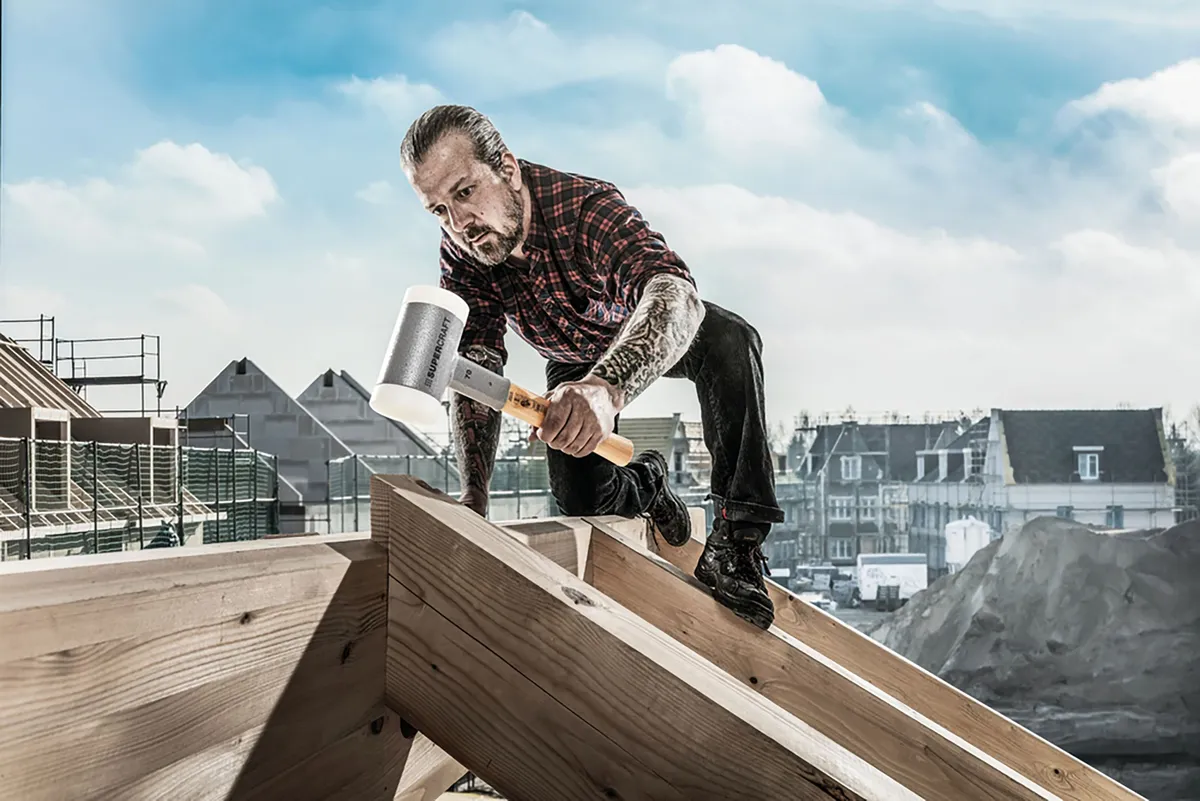 SUPERCRAFT-Schonhammer D=30 mm, mit schwingungsdämpfendem, ergonomisch geformtem und lackiertem Hickorystiel 3