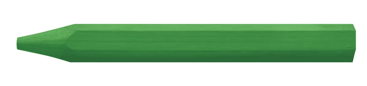 Signierkreide Ø 11 mm/110 mm grün hexagonal ohne Papierummantelung 0