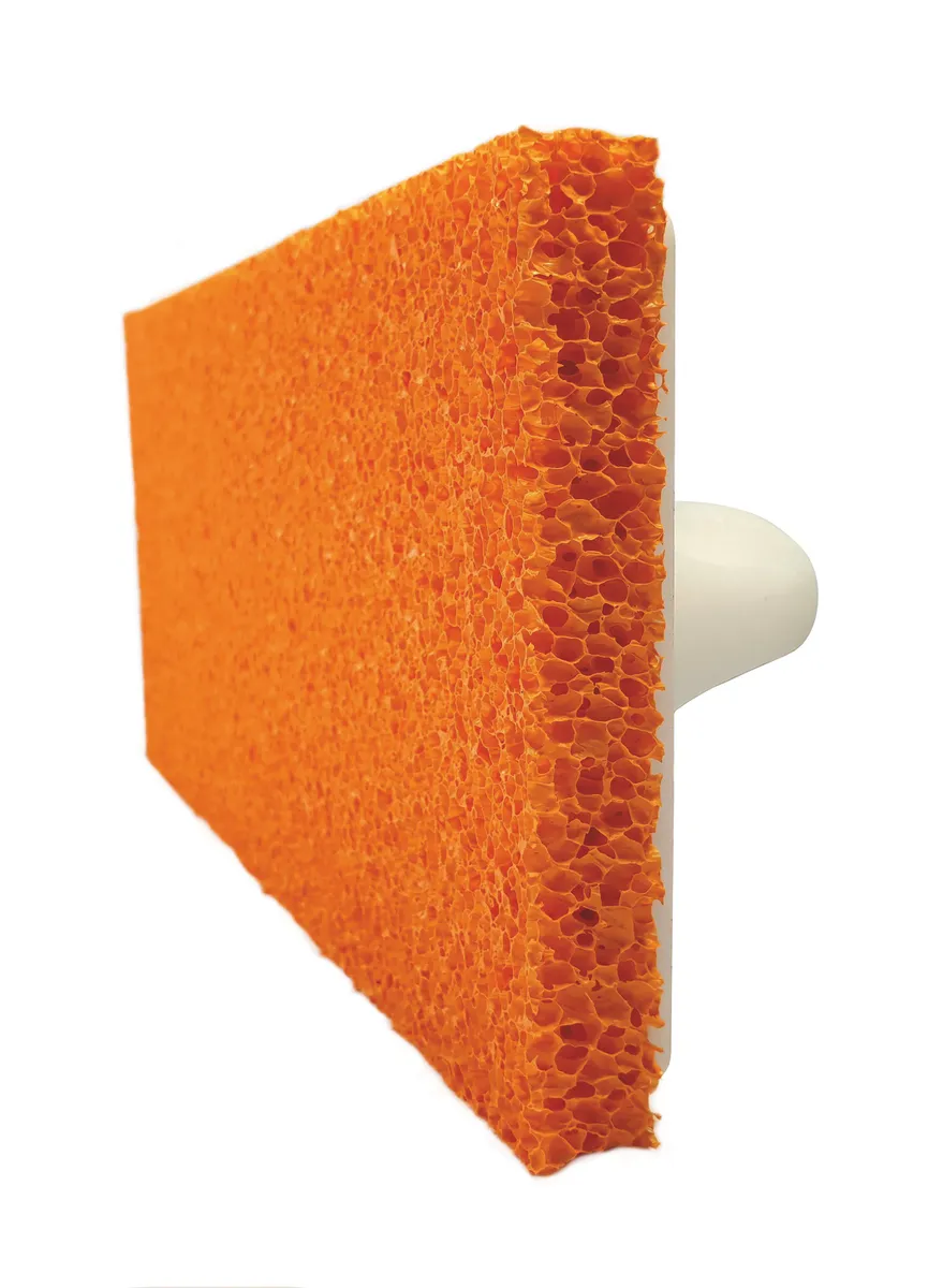 Glättbrett 24x12 cm Schwammgummi grob Kunststoffgriff weiß 1