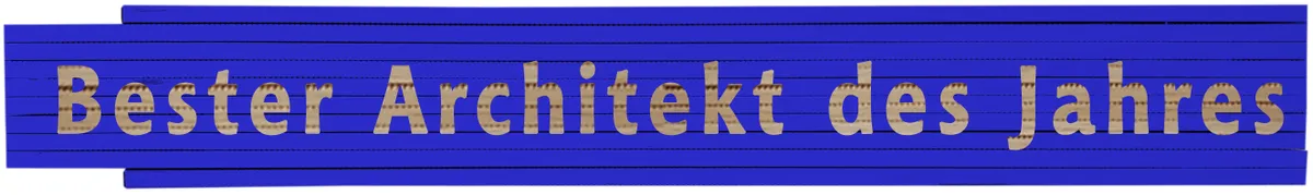 Meterstab blau Bester Architekt des Jahres 0
