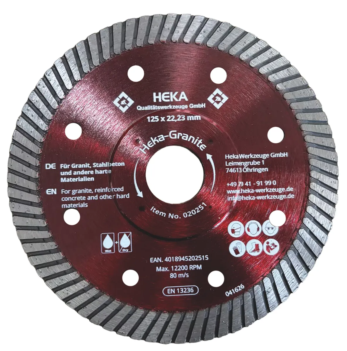 DTS Heka-Granite, 125 mm, 22,23 mm 0