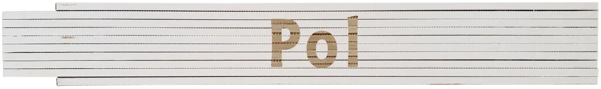 Meterstab weiß Pol 0