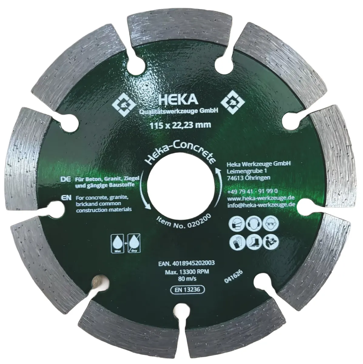 DTS Heka-Concrete, 115 mm, 22,23 mm 0