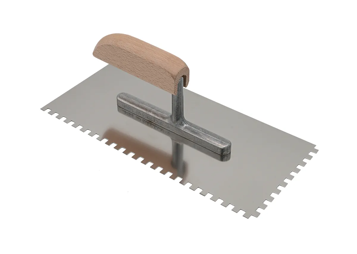 Glättekelle 6x6x6 rostfrei, Holzgriff 0