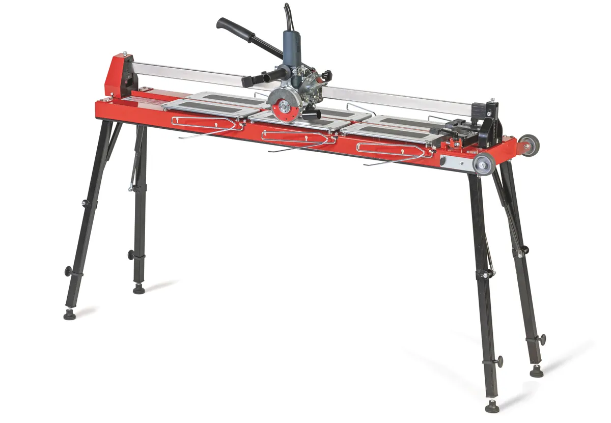 Elektrischer Fliesenschneider PowerCut 1200 mm mit Beine und Laser mit Höhenverstellung 0