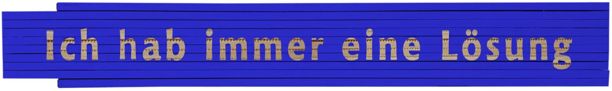 Meterstab blau Ich hab immer eine Lösung 0