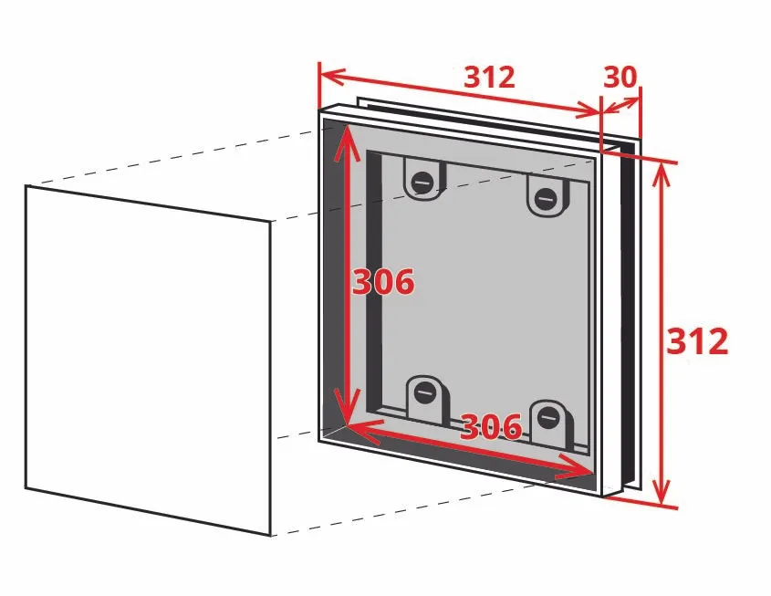 PVC Fliesenrahmen magnetisch weiß 312 x 312 mm 1