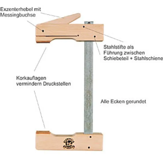 Zwinge Holz Klemmsia 400 x 110 mm 0