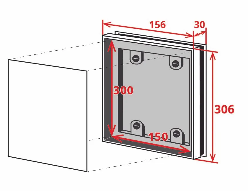 PVC Fliesenrahmen magnetisch weiß 156 x 306 mm 1