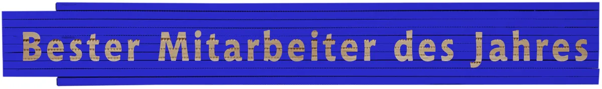 Meterstab blau Bester Mitarbeiter des Jahres 0