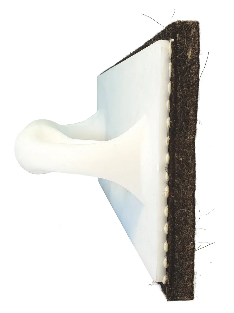 Glättbrett 28x14 cm Filz Kunststoffgriff weiß 1