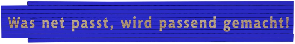 Meterstab blau Was net passt, wird passend gemacht! 0