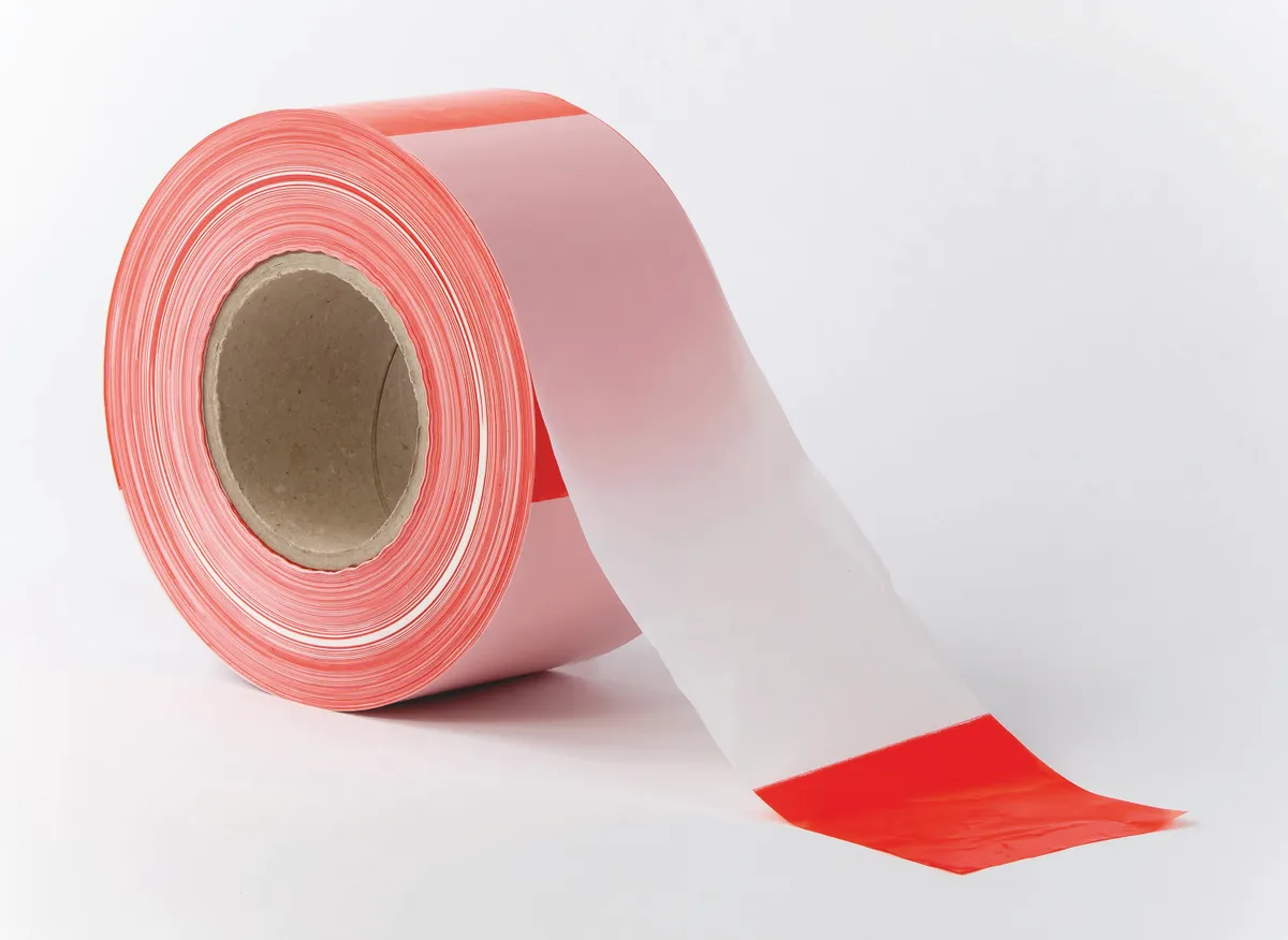 Absperrband 500 m rot-weiß 1