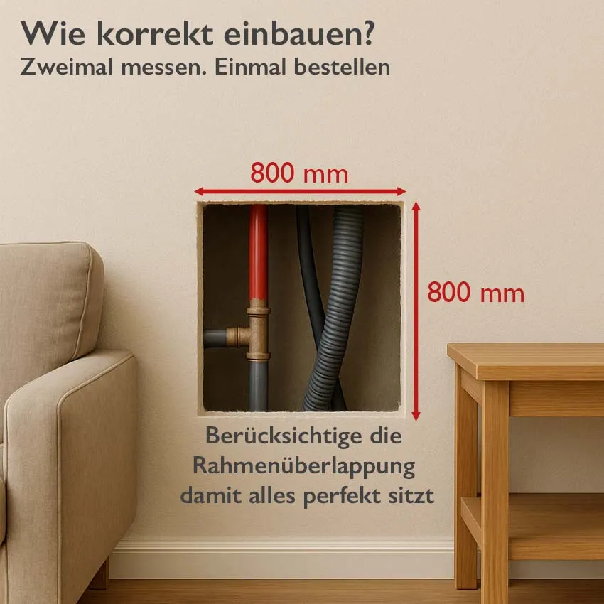 Revisionstüre 800 x 800 weiß grundiert 6