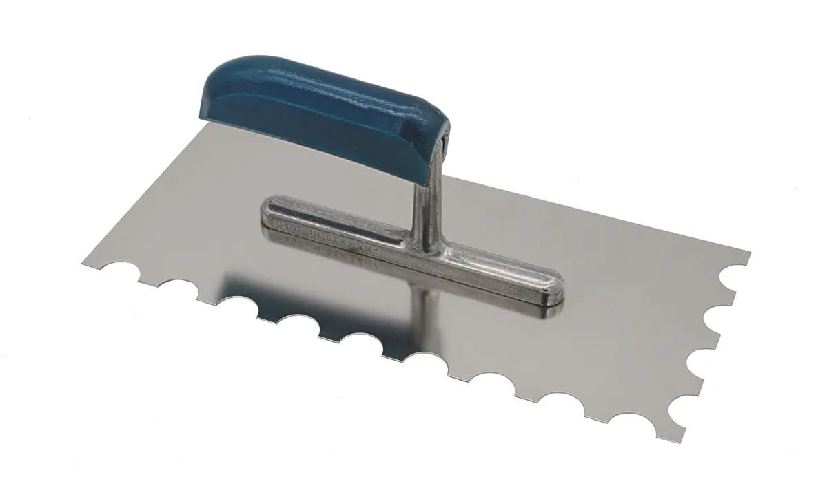 Glättekelle halbrund R20 (H=10.0) rostfrei, Holzgriff 0