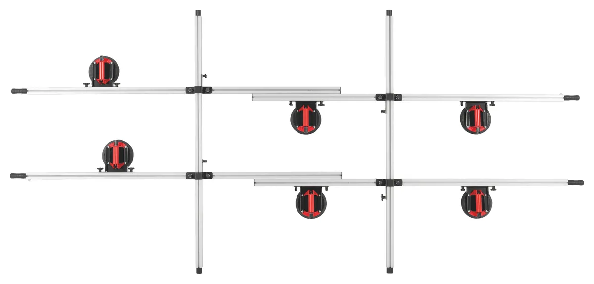 Tragegerät mit 6 Vakuum Saugheber L= 2000 bis 3500 mm, 880 bis 1150 mm 0