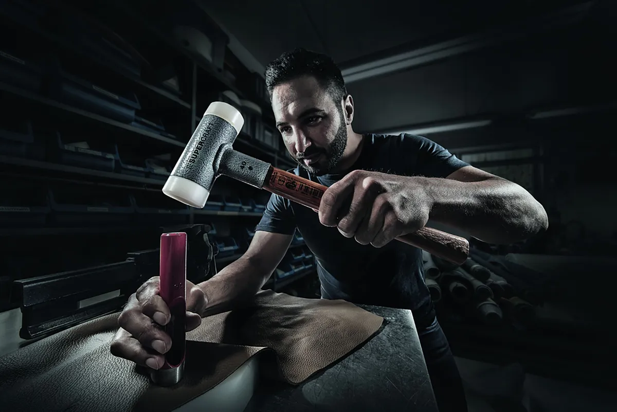 SUPERCRAFT-Schonhammer D=50 mm, mit schwingungsdämpfendem, ergonomisch geformtem und lackiertem Hickorystiel 1