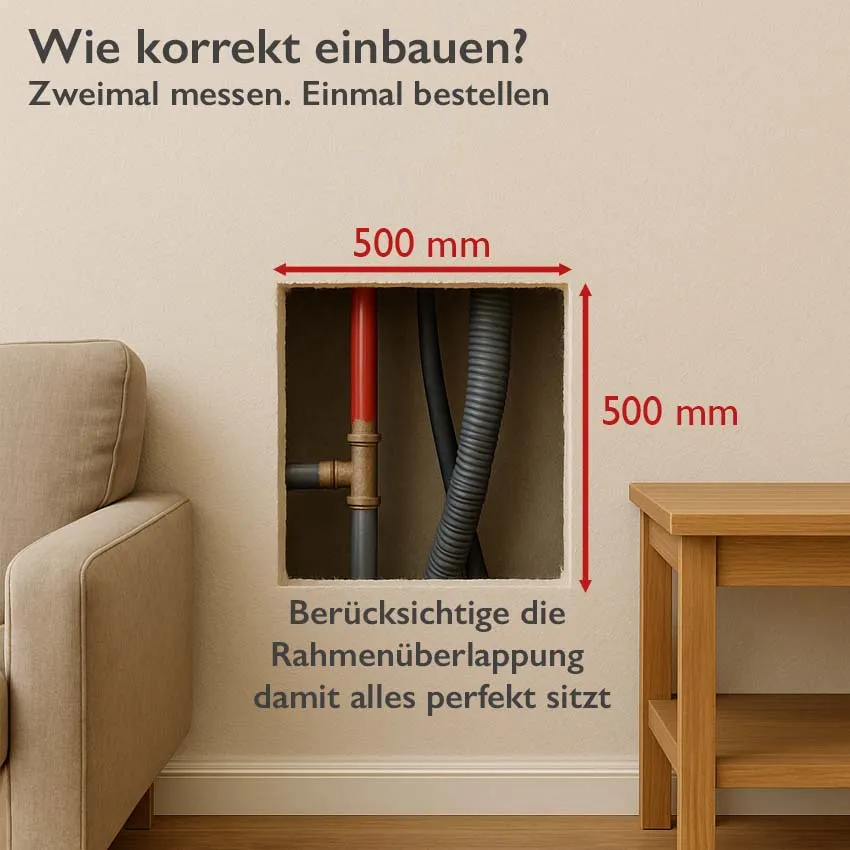 Revisionstüre 500 x 500 weiß grundiert 6