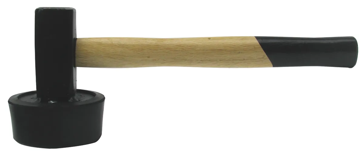 Plattenlegerhammer rund mit Stiel 0