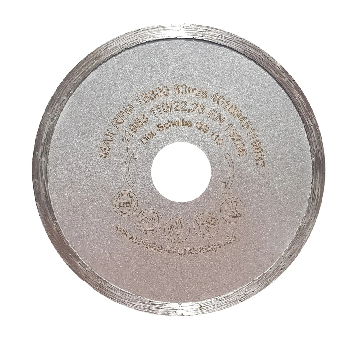 Diamantscheibe GS 110 mm B: 22.2 mm 0