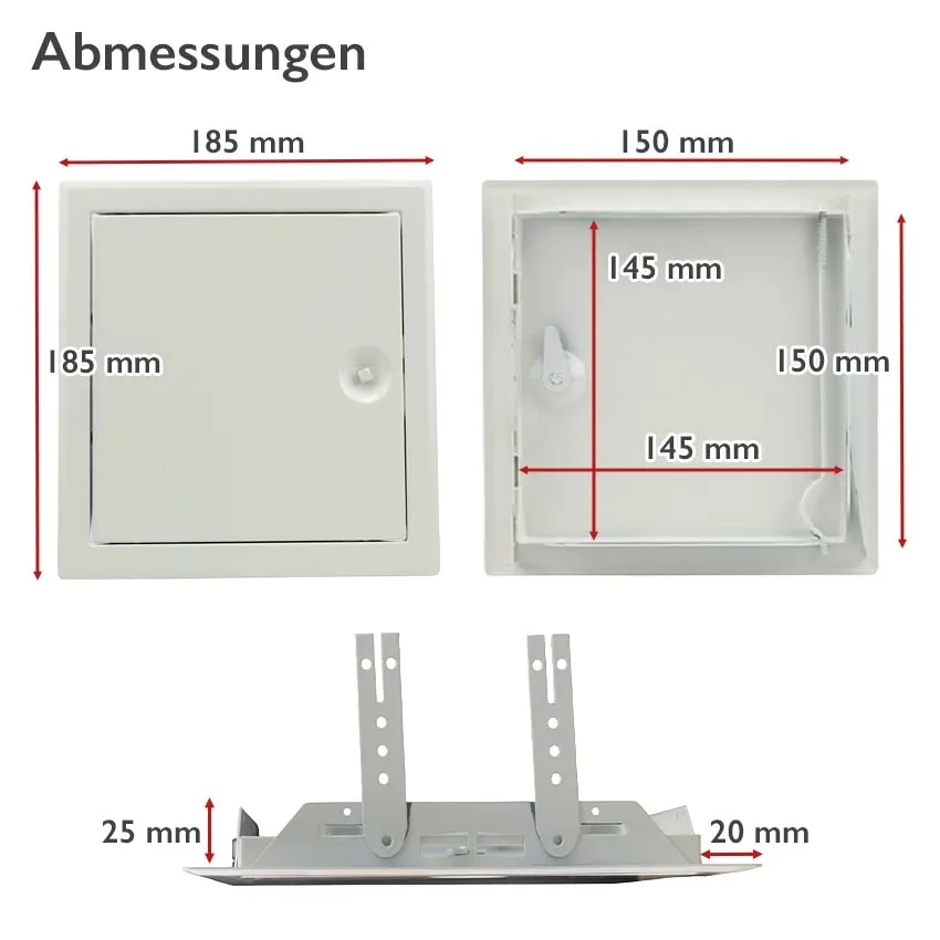 Revisionstüre 150 x 150 weiß grundiert 1