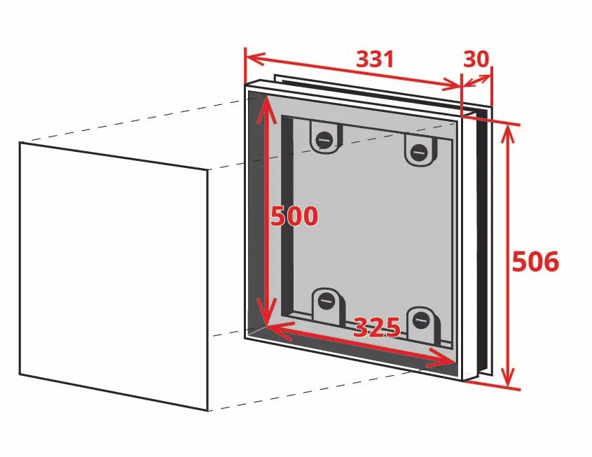PVC Fliesenrahmen magnetisch weiß 331 x 506 mm 1