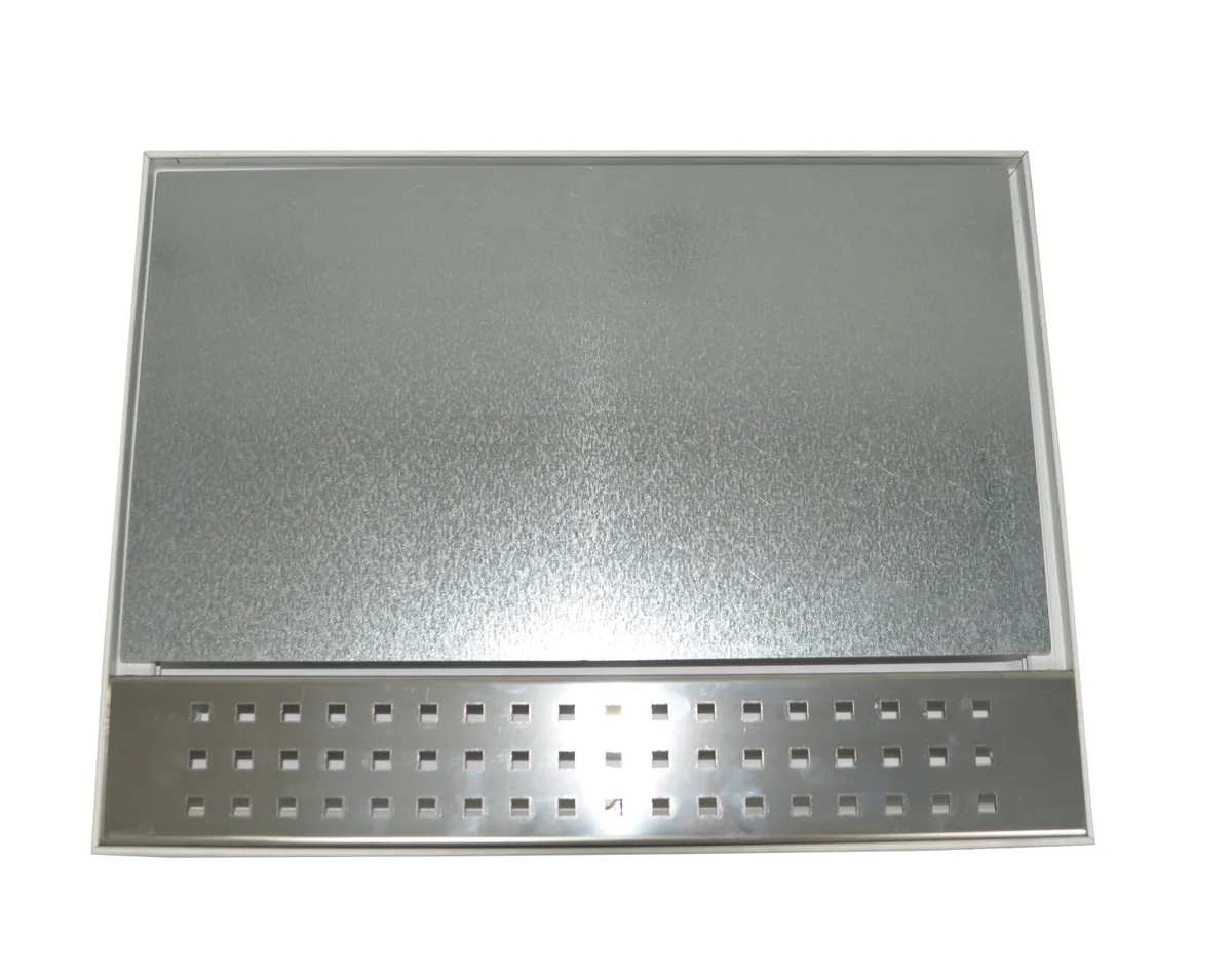 Whirlpoolrahmen PVC grau 409x609 mit 7 cm Chrom Einlegeblech 0