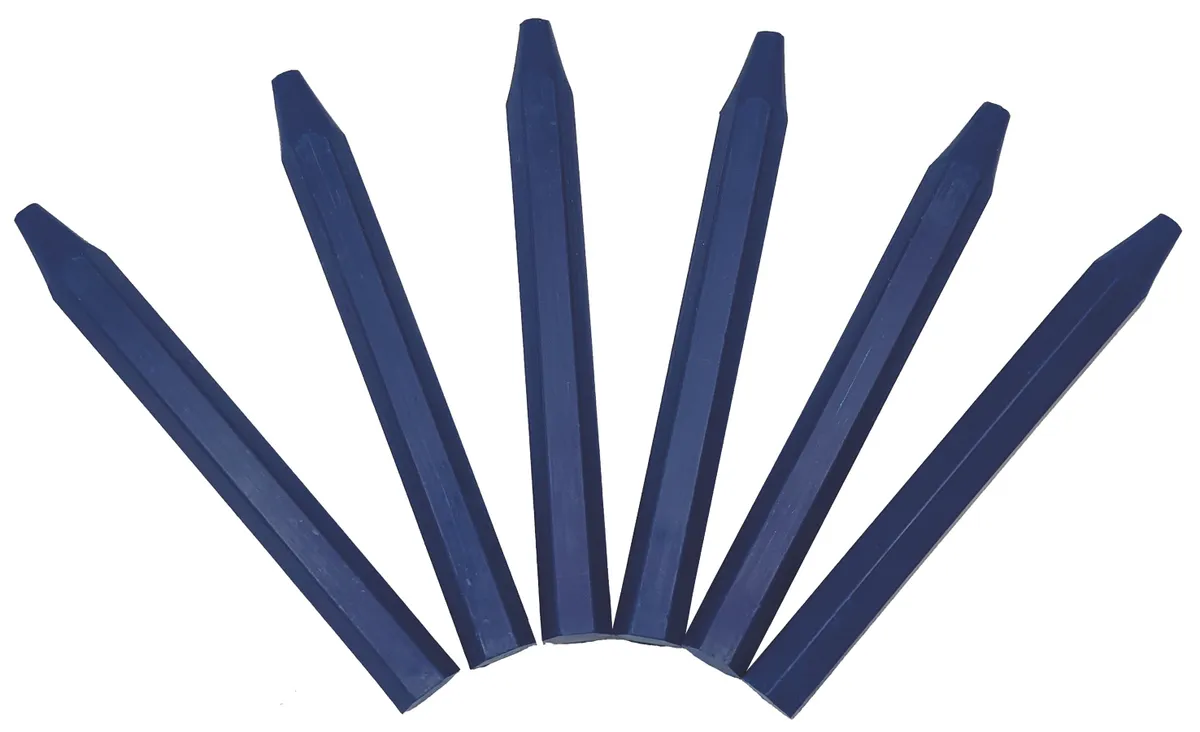 Signierkreide Ø 11 mm/110 mm blau hexagonal ohne Papierummantelung 1