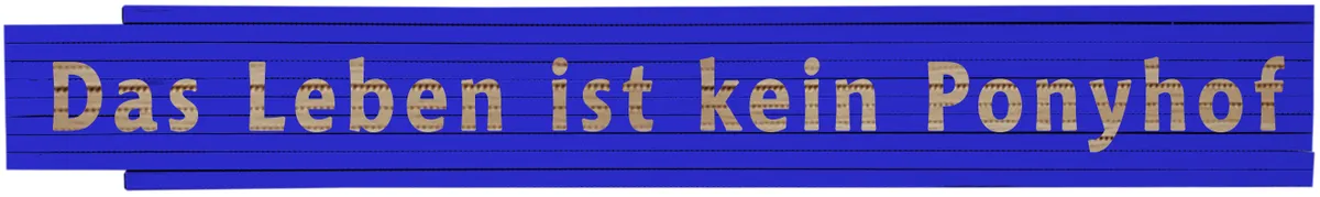 Meterstab blau Das Leben ist kein Ponyhof 0