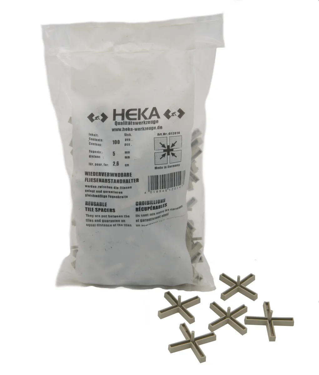 Fliesenkreuz 5,0 x 40 x 5 mm (100 Stk.) mit langem Schenkel und Zapfen 0
